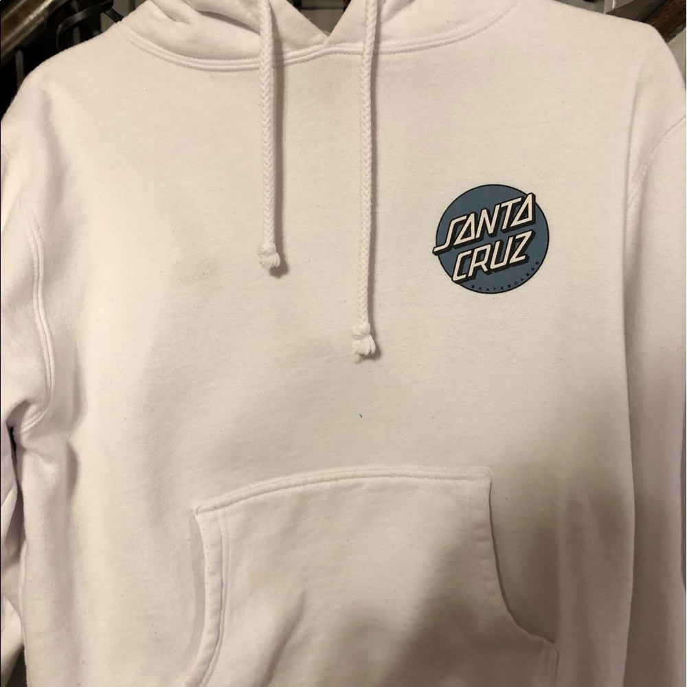 Santa Cruz Hoodie White/Blue/Red